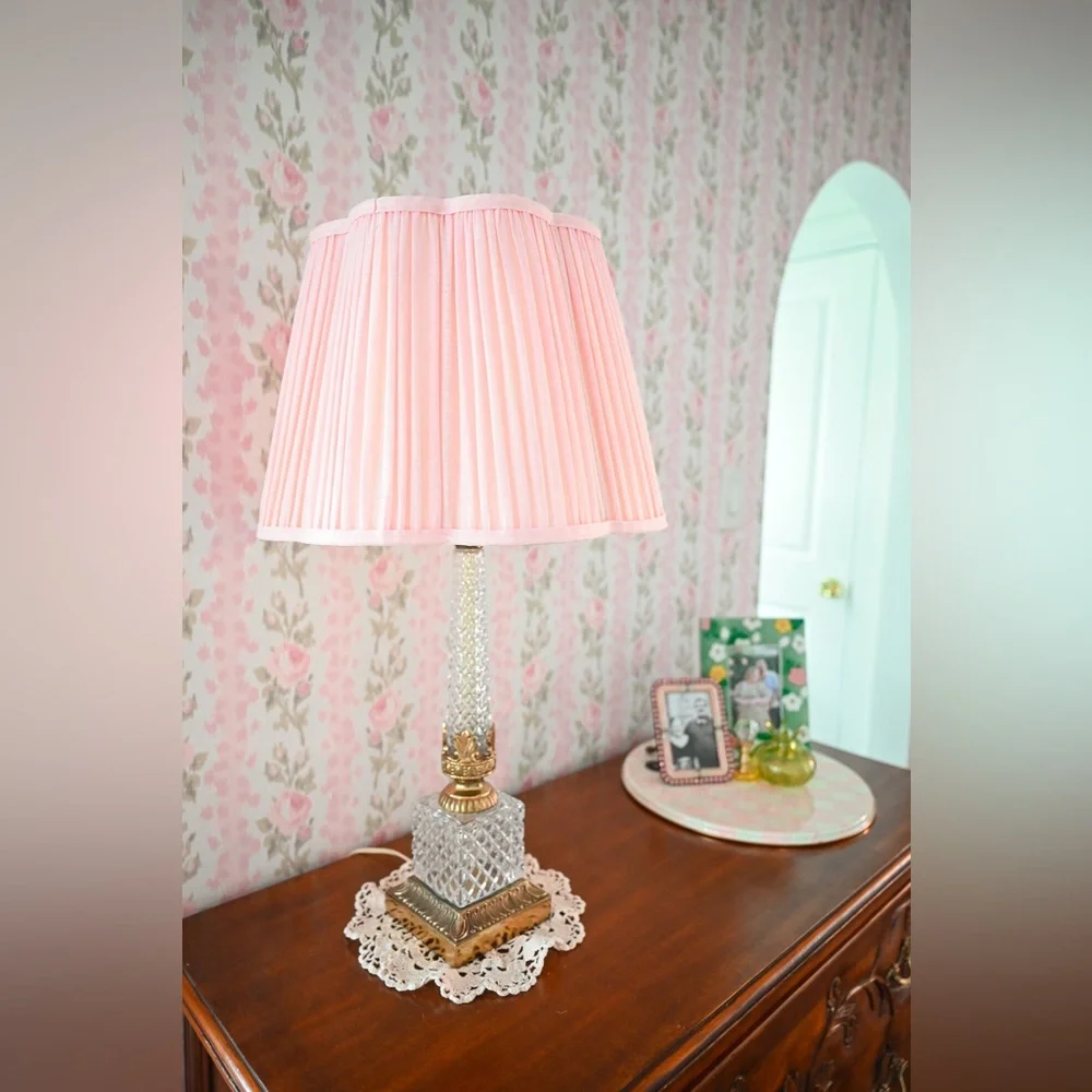 LoveShackFancy Pink Floral Stripe Wallpaper Panel